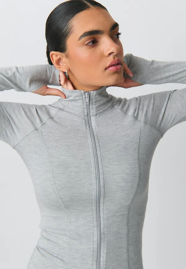 Soft touch zip jacket