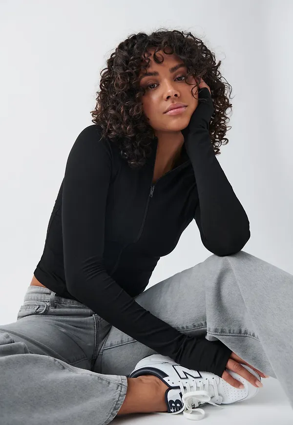 Soft touch zip jacket