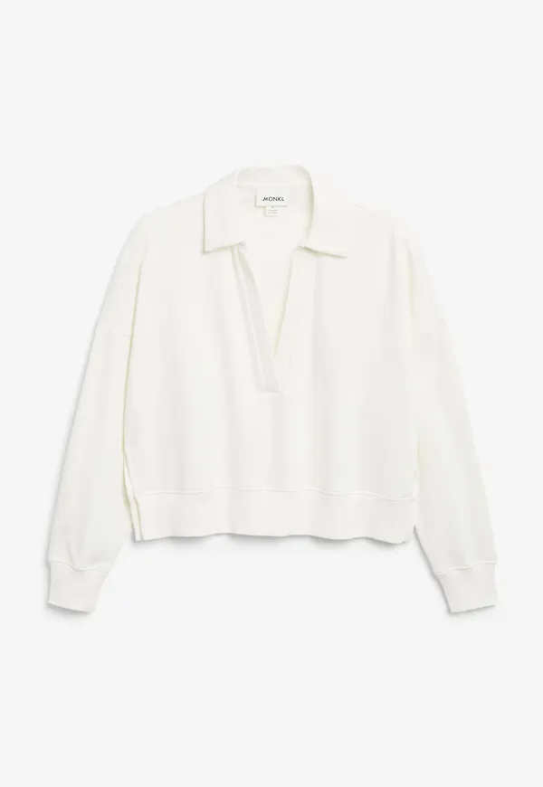 Soft v-neck sweater - White