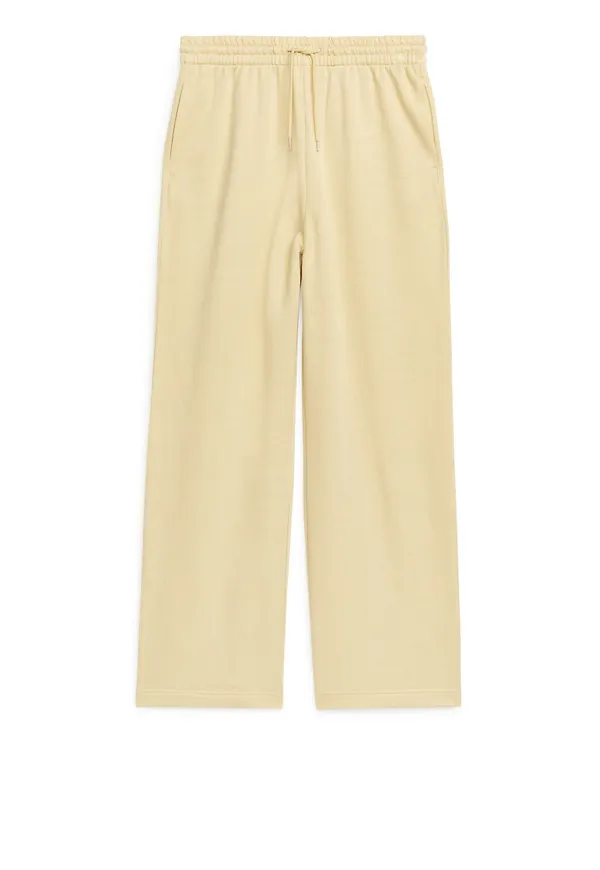 Soft Wide-Leg Sweatpants - Yellow