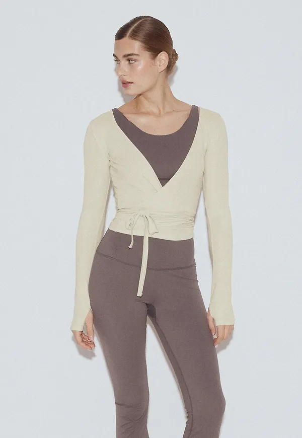 Gina Tricot - Soft wrap cardigan - koftor & cardigans - Vit - XL - Dam