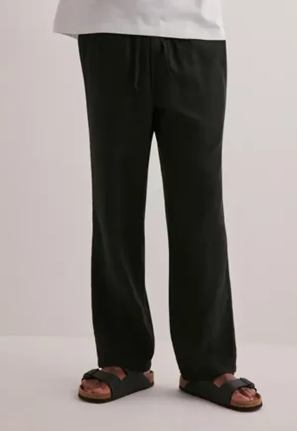 Solid SDAlann Allan Elasticated Linen Pants Linnebyxor Svart