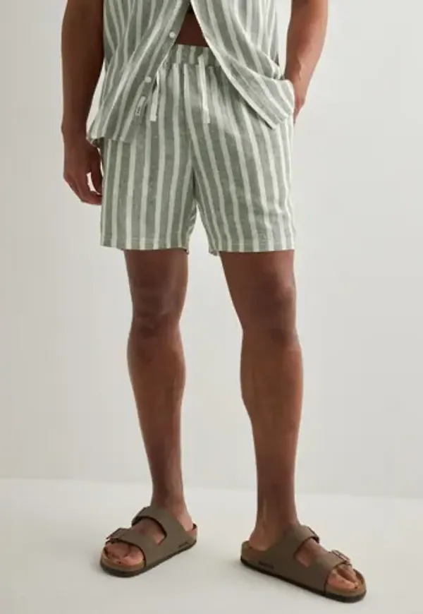 Solid Sdfried Shorts Linneshorts Grön
