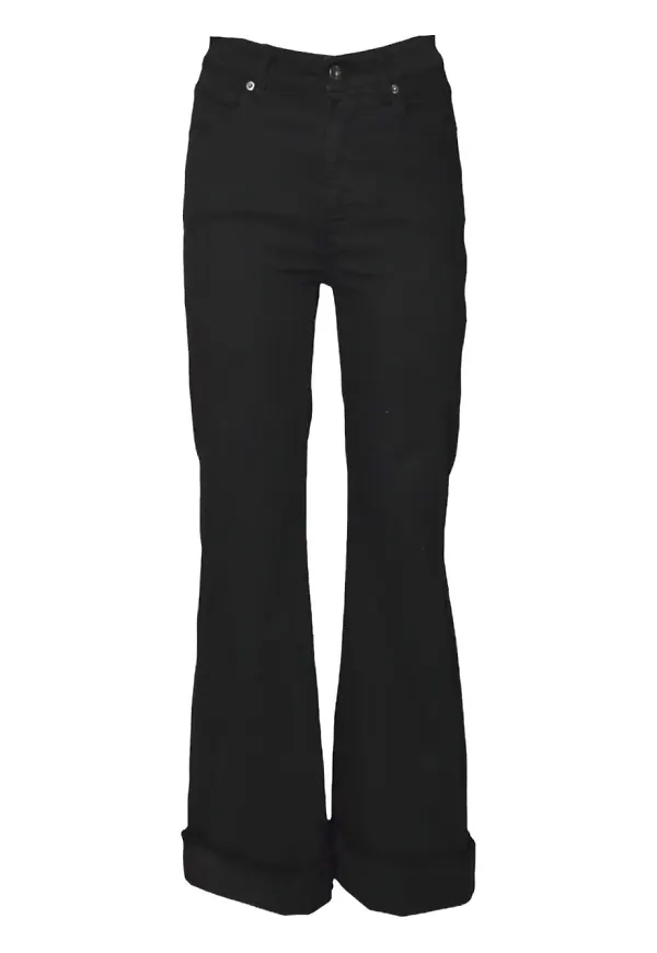 SOLOTRE utsvängda jeans - Svart