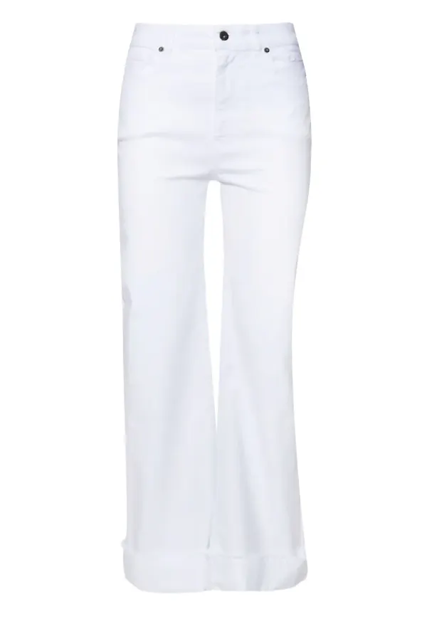 SOLOTRE utsvängda jeans - Vit