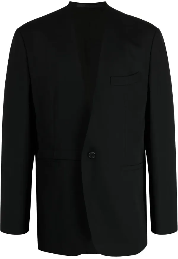 SONGZIO asymmetrisk blazer utan krage - Svart