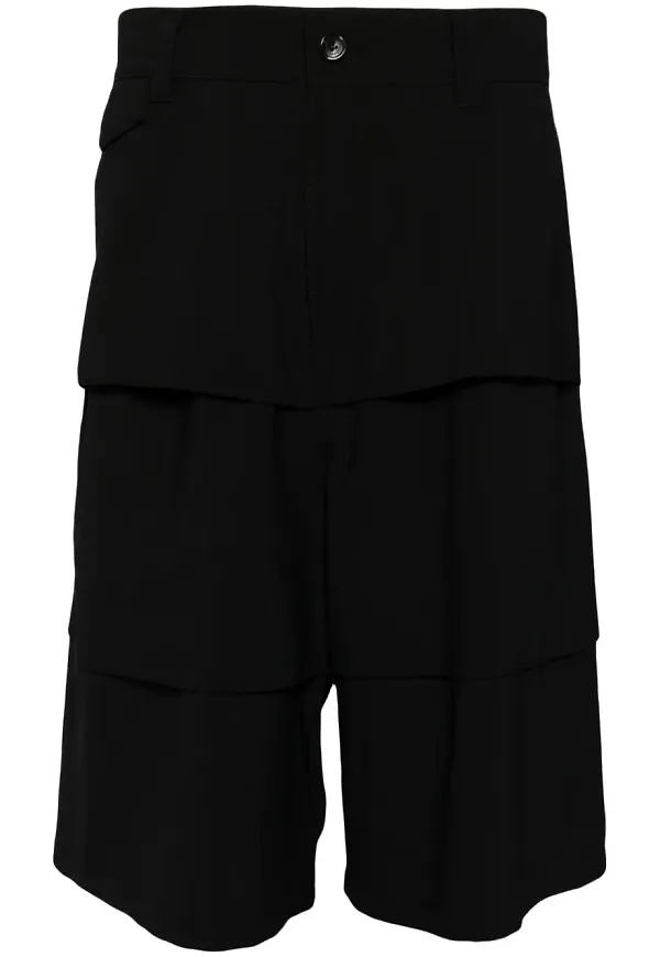 SONGZIO plisserade knälånga cargoshorts - Svart