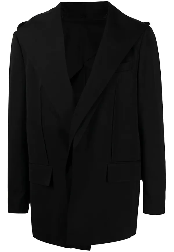 SONGZIO skiktad blazer med huva - Svart