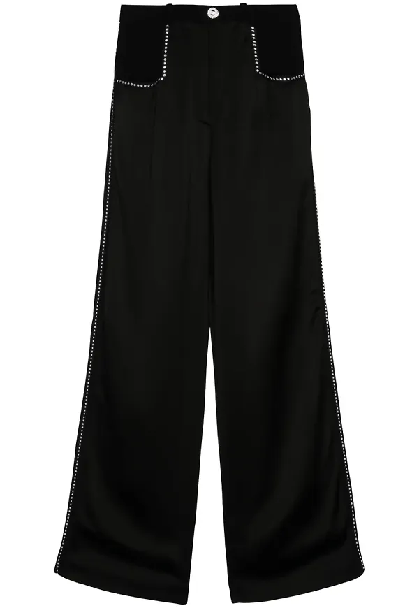 Sonia Rykiel byxor med strass - Svart
