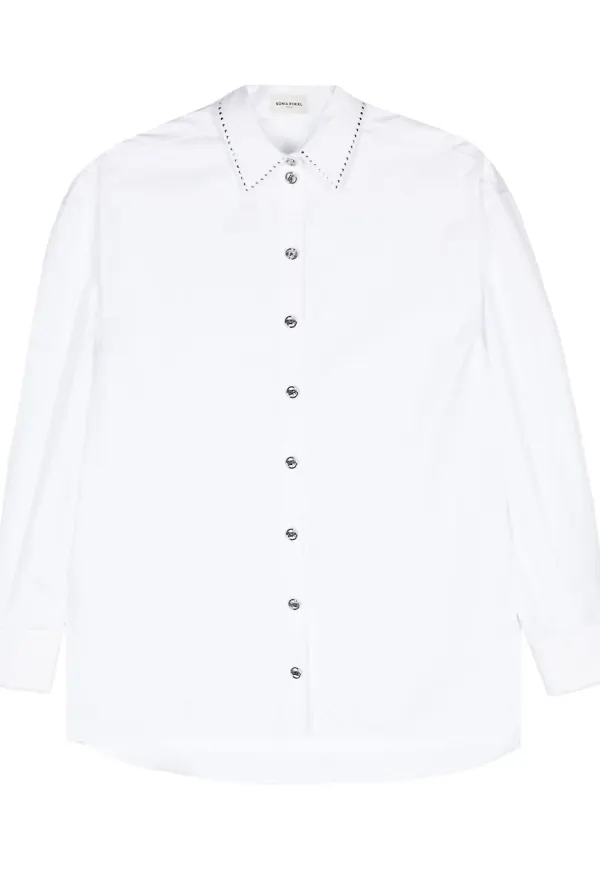 Sonia Rykiel skjorta med nitar - Vit