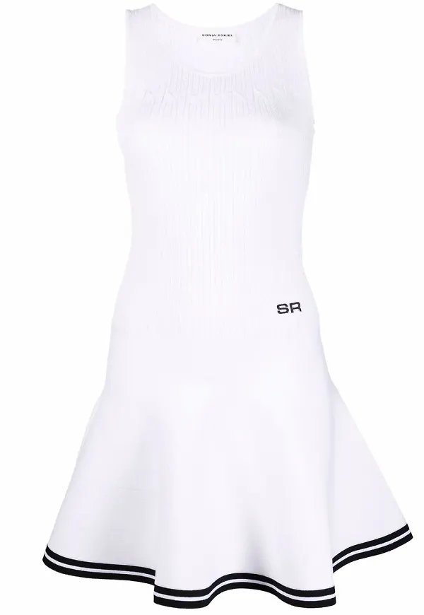 Sonia Rykiel stickad miniklänning - Vit – Farfetch