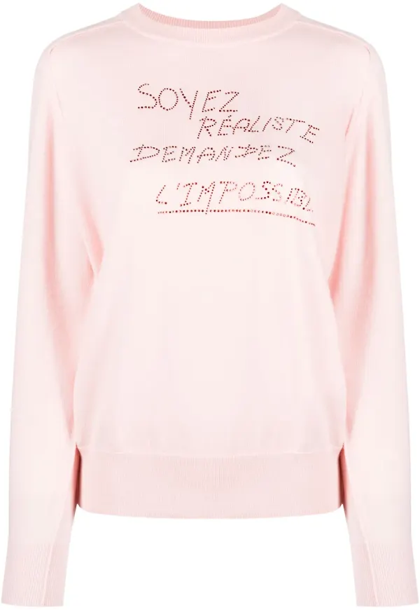 Sonia Rykiel strassprydd tröja - Rosa