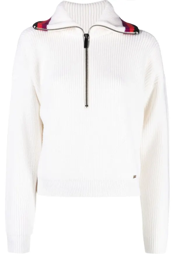 Sonia Rykiel ulltröja med dragkedja - Neutral