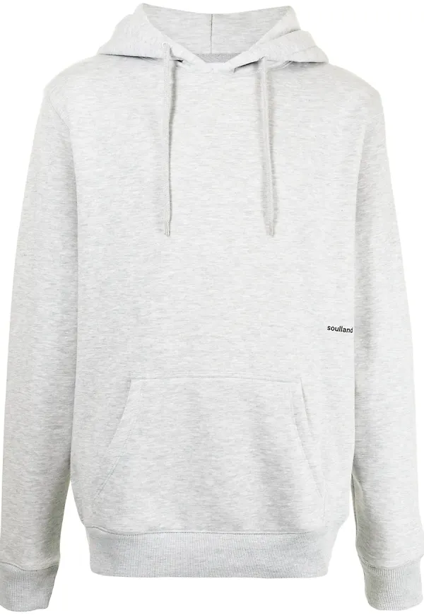 Soulland hoodie med logotyp - Grå