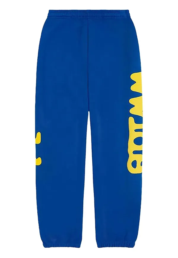 SP5DER Beluga Blue/Yellow trackpants - Blå