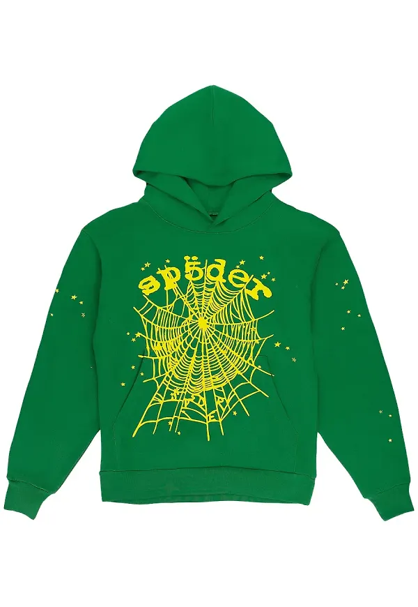 SP5DER Star OG Web V2 hoodie - Grön