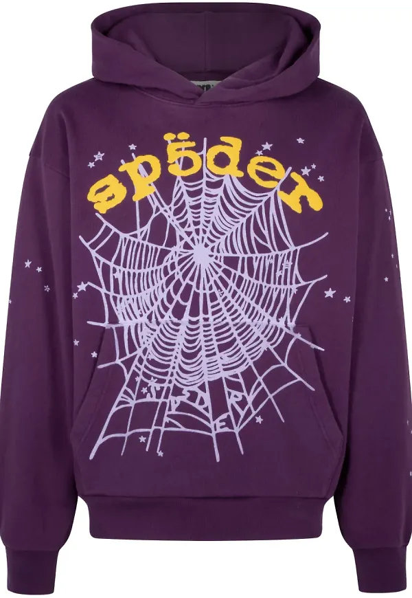 SP5DER Star OG Web V2 hoodie - Lila
