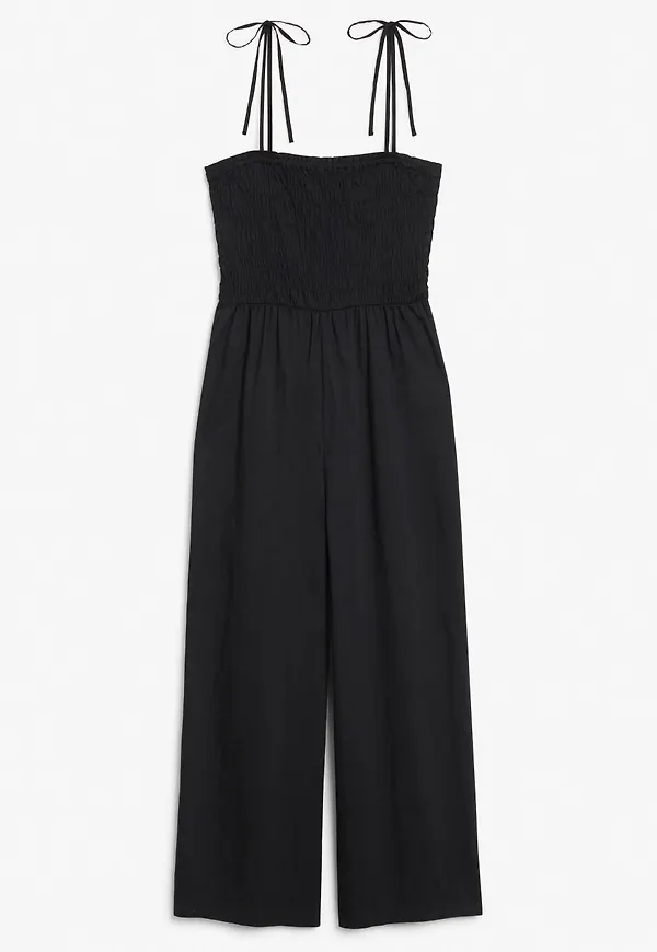 Spaghetti strap jumpsuit - Black