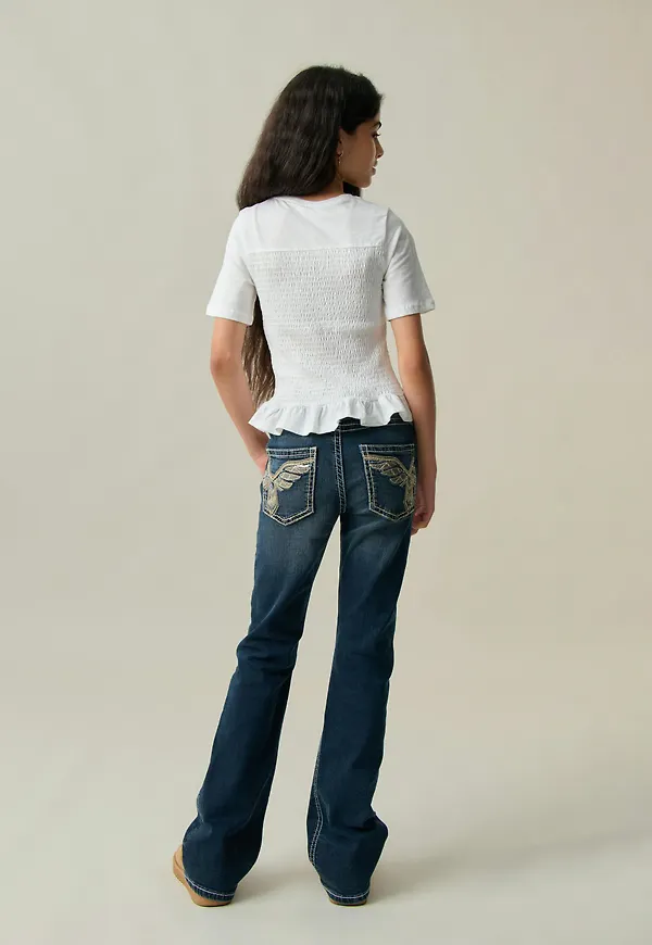 Sparkle low flare jeans