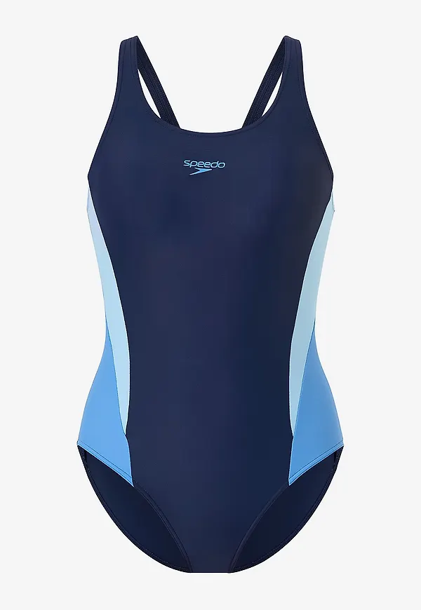Speedo - Baddräkt Colourblock Splice Muscleback Swimsuit - Blå