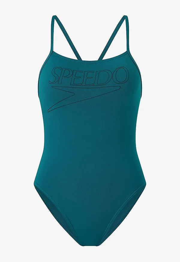 Speedo - Baddräkt Endurance+ Logo Thin Strap Swimsuit - Grön