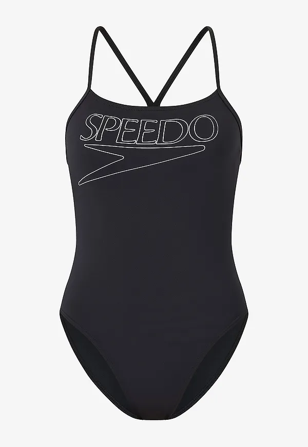 Speedo - Baddräkt Endurance+ Logo Thin Strap Swimsuit - Svart