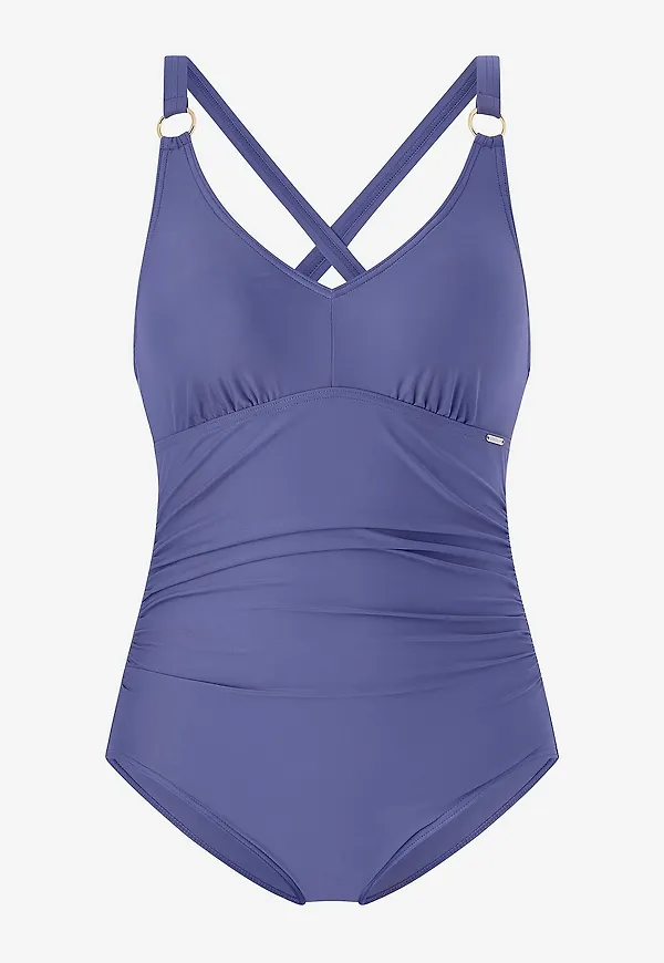 Speedo - Baddräkt Womens Shaping V Neck 1 Piece - Blå