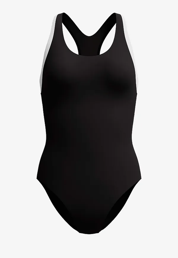 Speedo - Shapingbaddräkt Colorblock Racerback One Piece - Svart