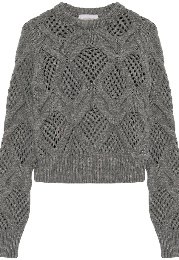 Sportmax glesstickad tröja - Grå