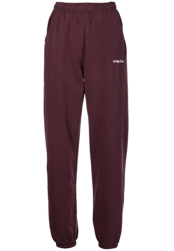 Sporty & Rich mjukisbyxor med broderad logotyp - Brun
