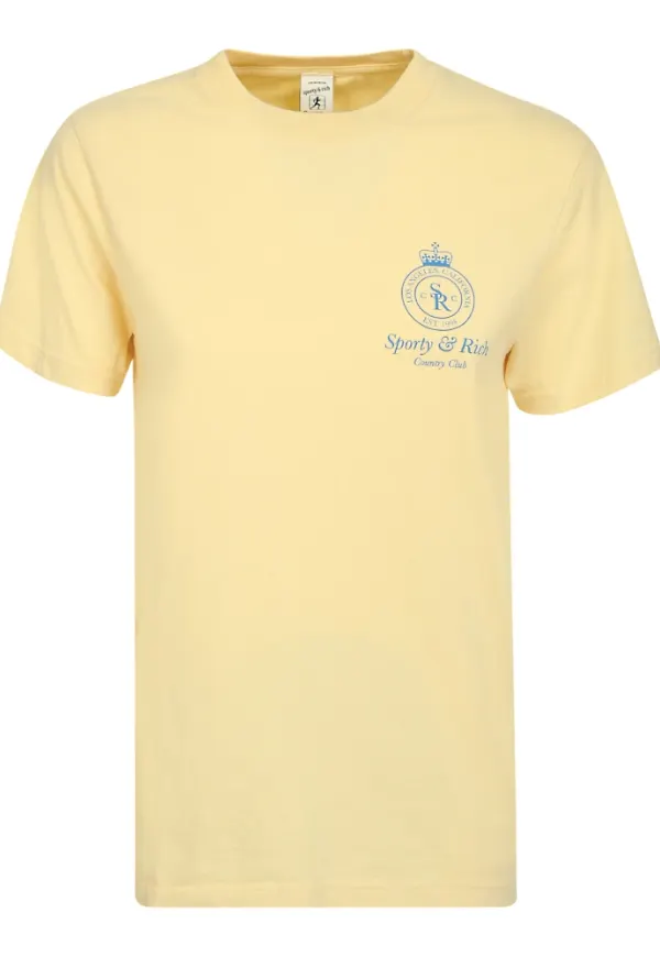Sporty & Rich T-shirt Gul, Dam