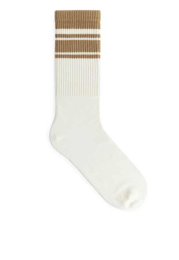 Sporty Cotton Socks - Beige