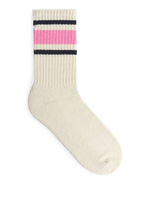 Sporty Cotton Socks - Pink