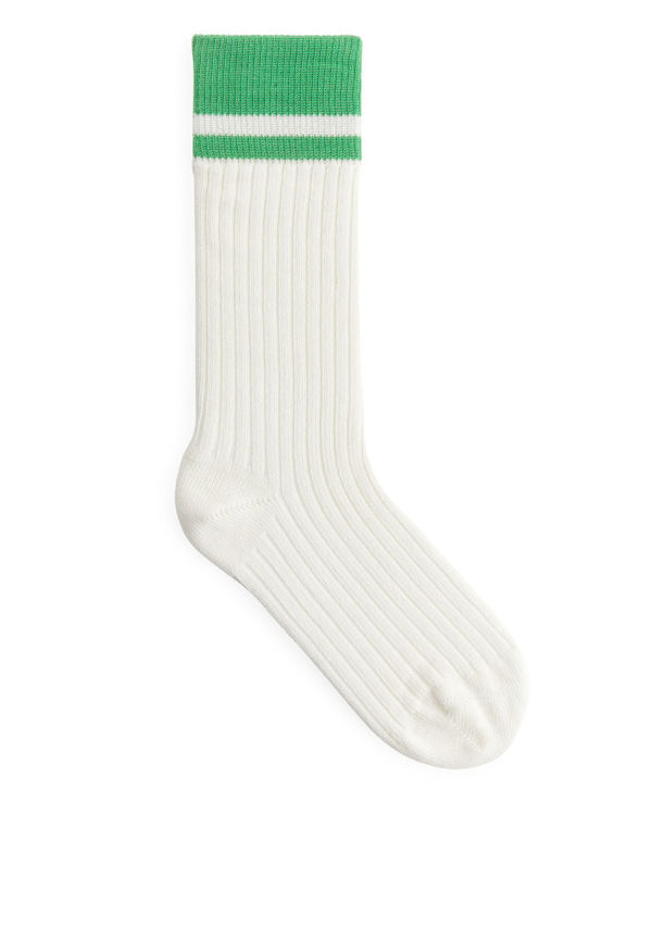 Sporty Cotton Socks - White
