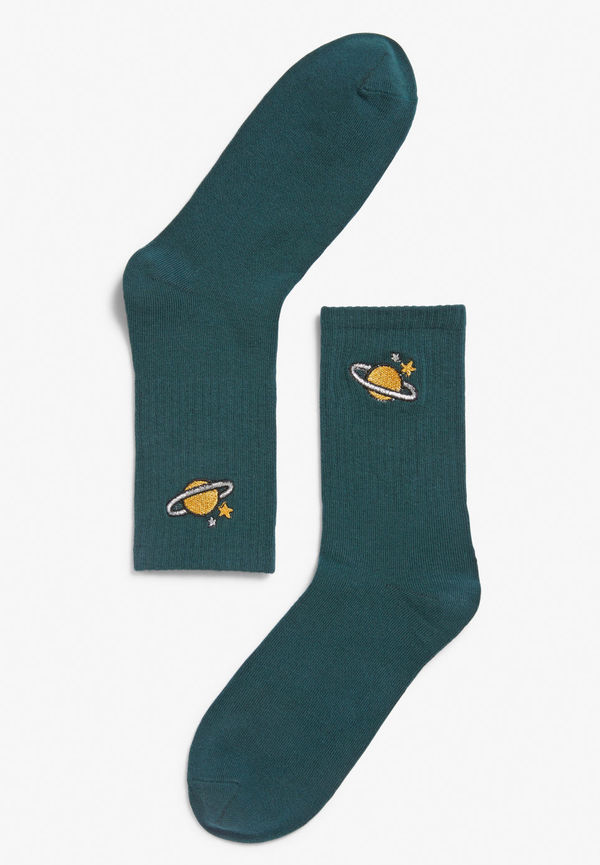 Sporty statement socks - Green