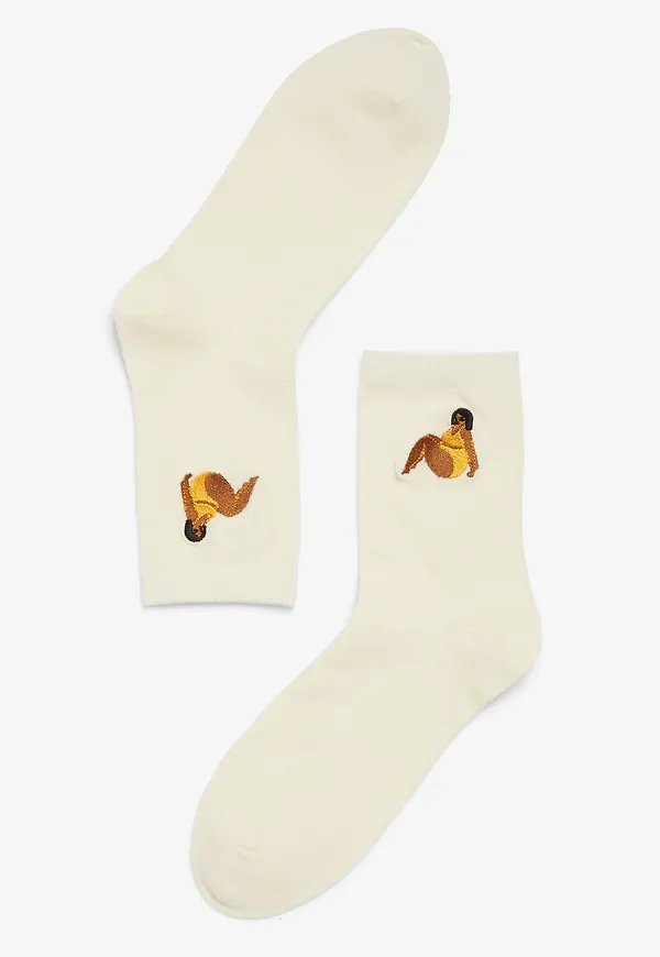 Sporty statement socks - Orange