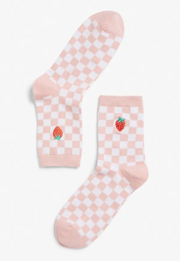 Sporty statement socks - Pink