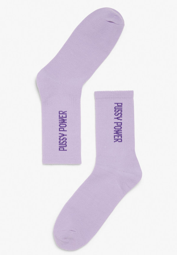 Sporty statement socks - Purple