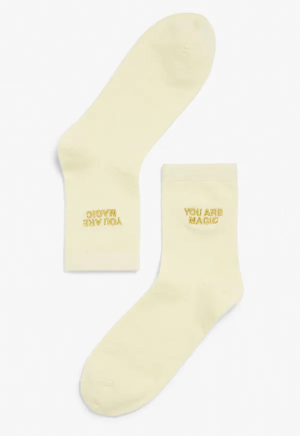 Sporty statement socks - Yellow