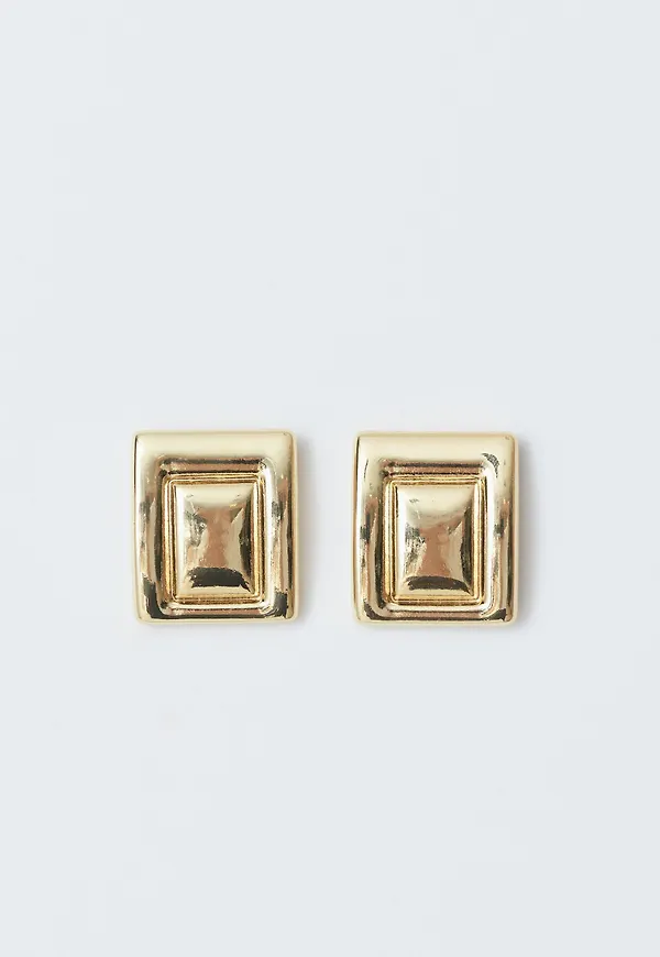 Gina Tricot - Square earrings - örhängen - Guld - ONESIZE - Dam
