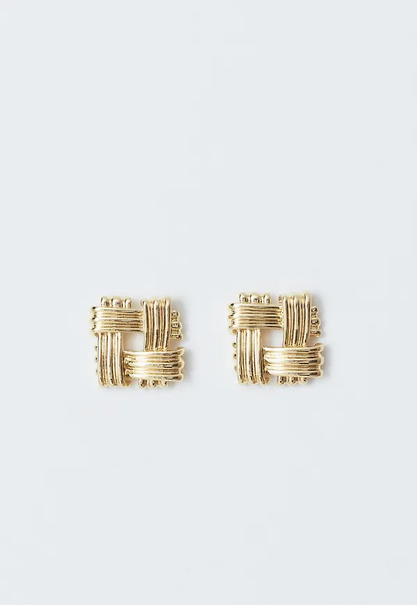 Gina Tricot - Square earrings - örhängen - Guld - ONESIZE - Dam