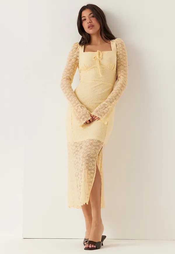 Square Neck Lace Dress – Bubbleroom