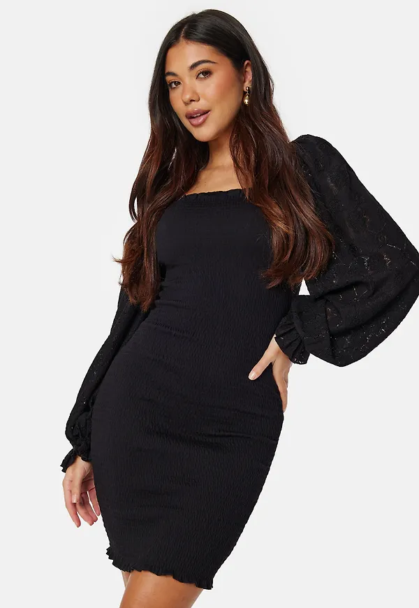 Square Neck Smock Dress