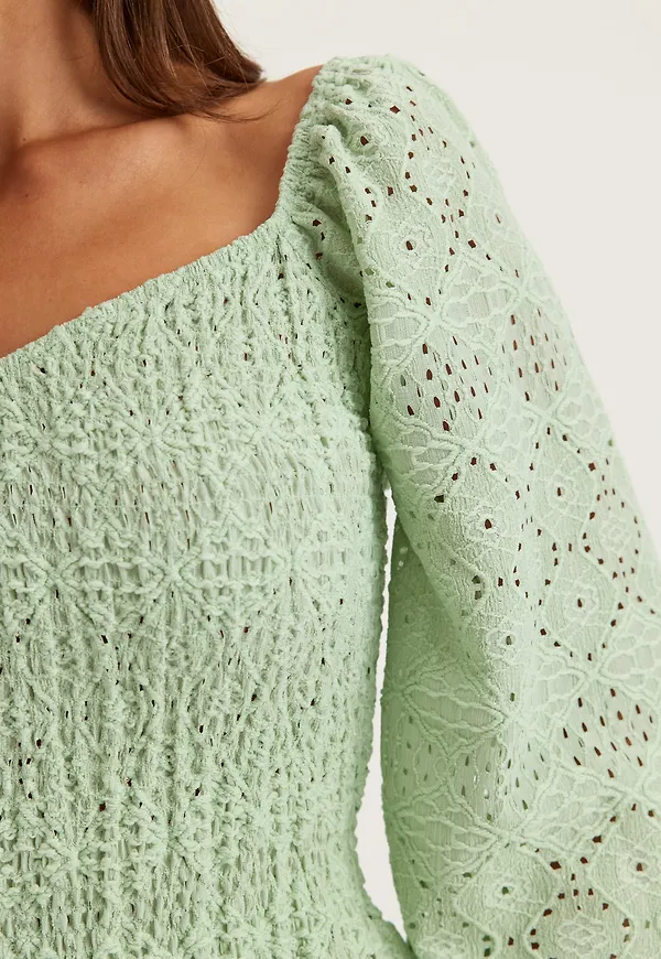 Square Neck Smock Top