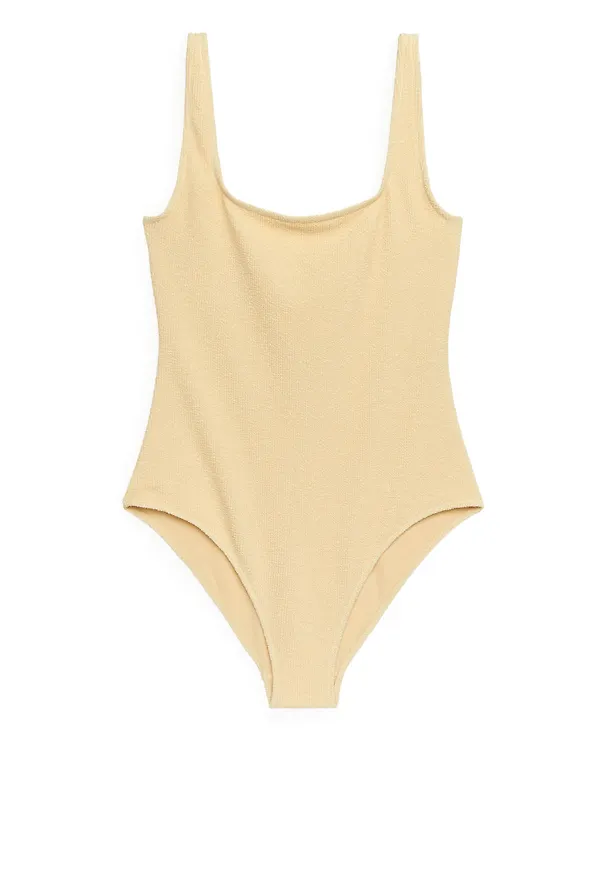 Square Neck Swimsuit - Yellow