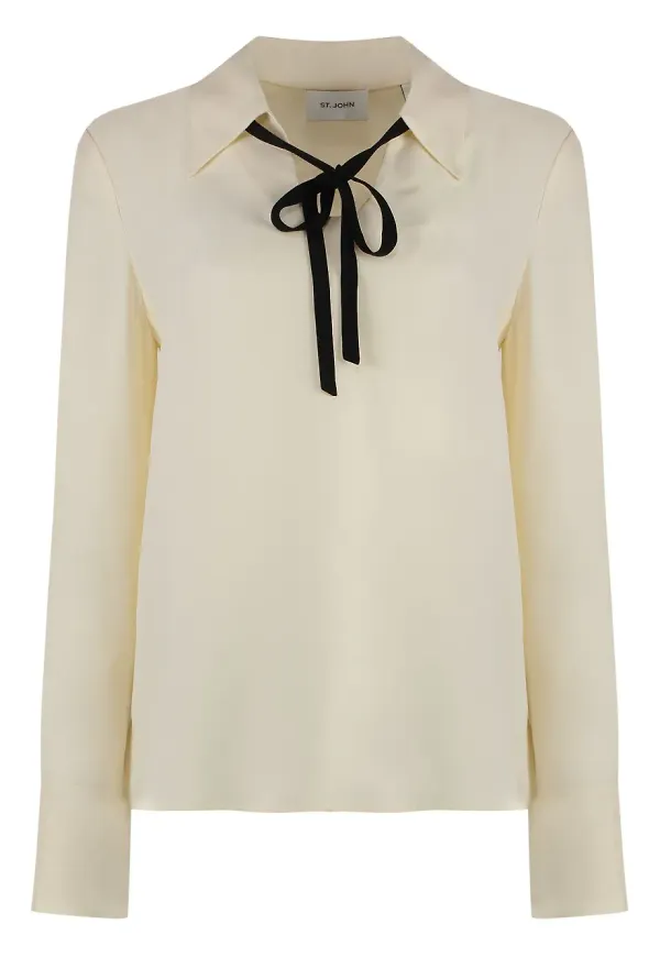 St. John långärmad blus - Neutral