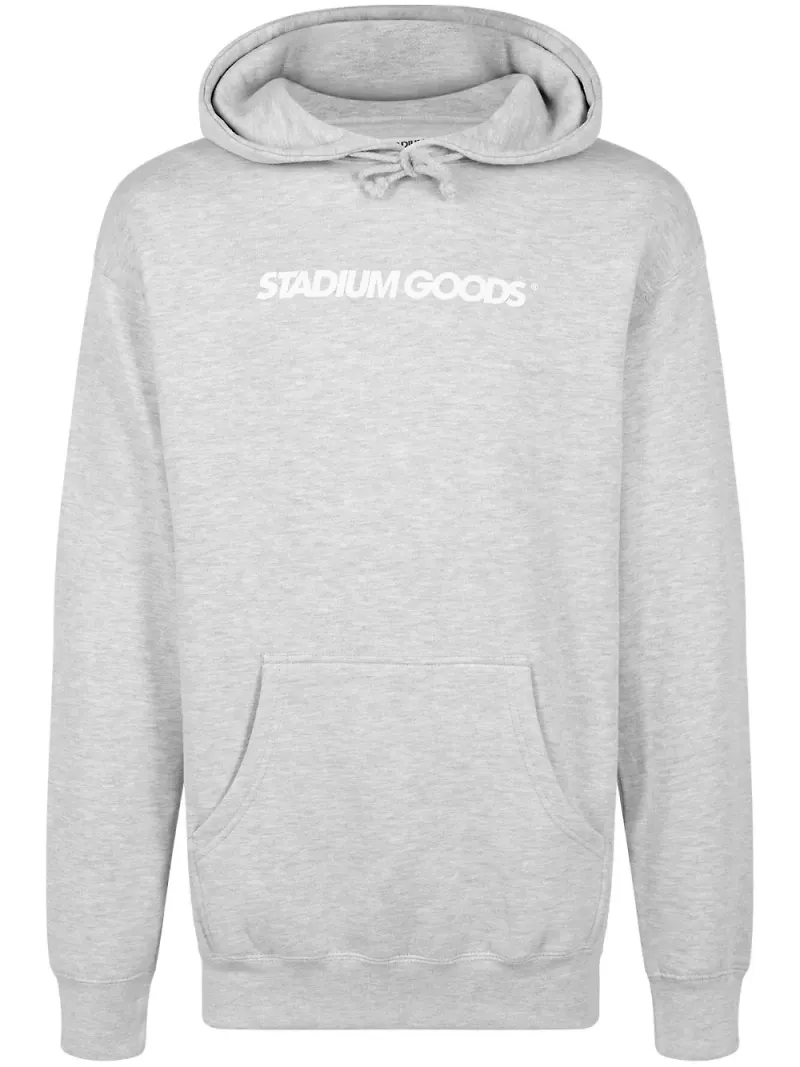 STADIUM GOODS® hoodie med horisontell logotyp - Grå