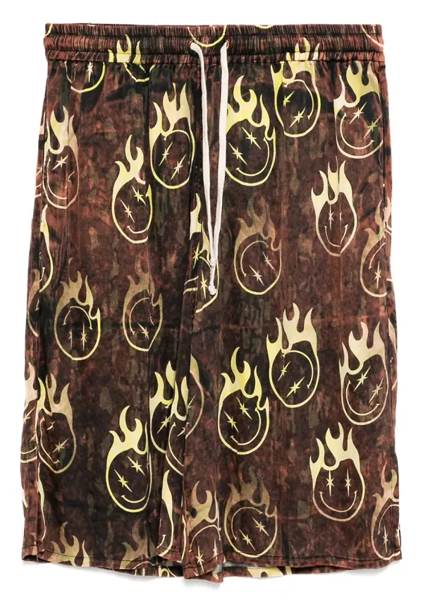 Stain Shade mönstrade shorts - Brun