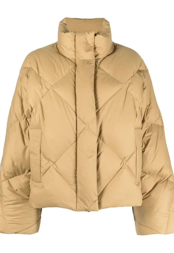 STAND STUDIO Aina quiltad jacka - Neutral