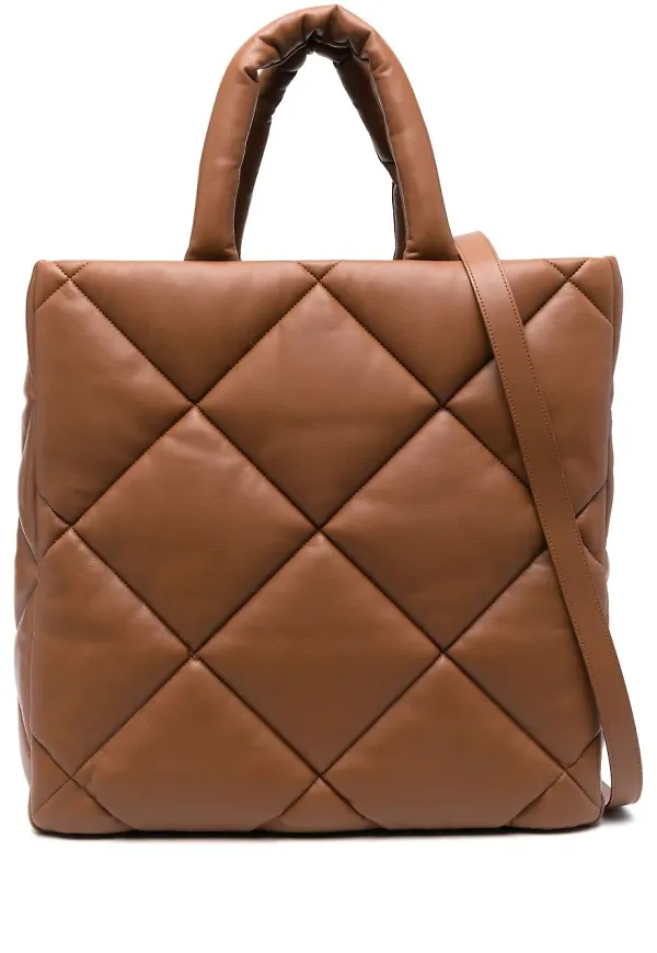 STAND STUDIO Assante quiltad totebag - Brun